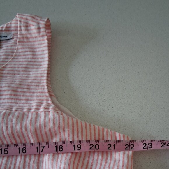 Tommy Bahama Sleeveless Pink & White Stripe Shift Dress Women's Size XL - Picture 7 of 11